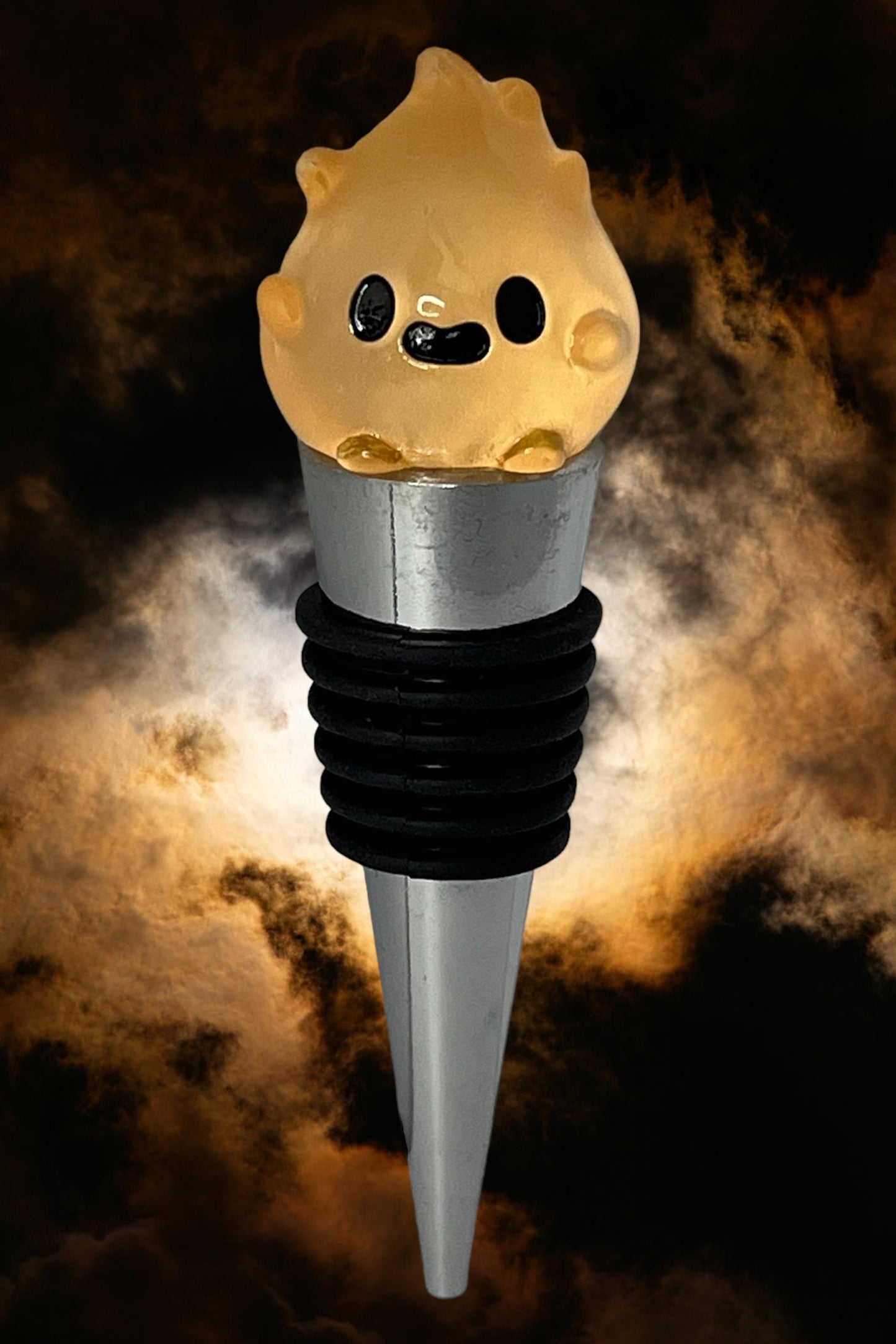 Spooky Yet Adorable Ghost Flame Wine Bottle Stopper for Halloween Kitchen Decor