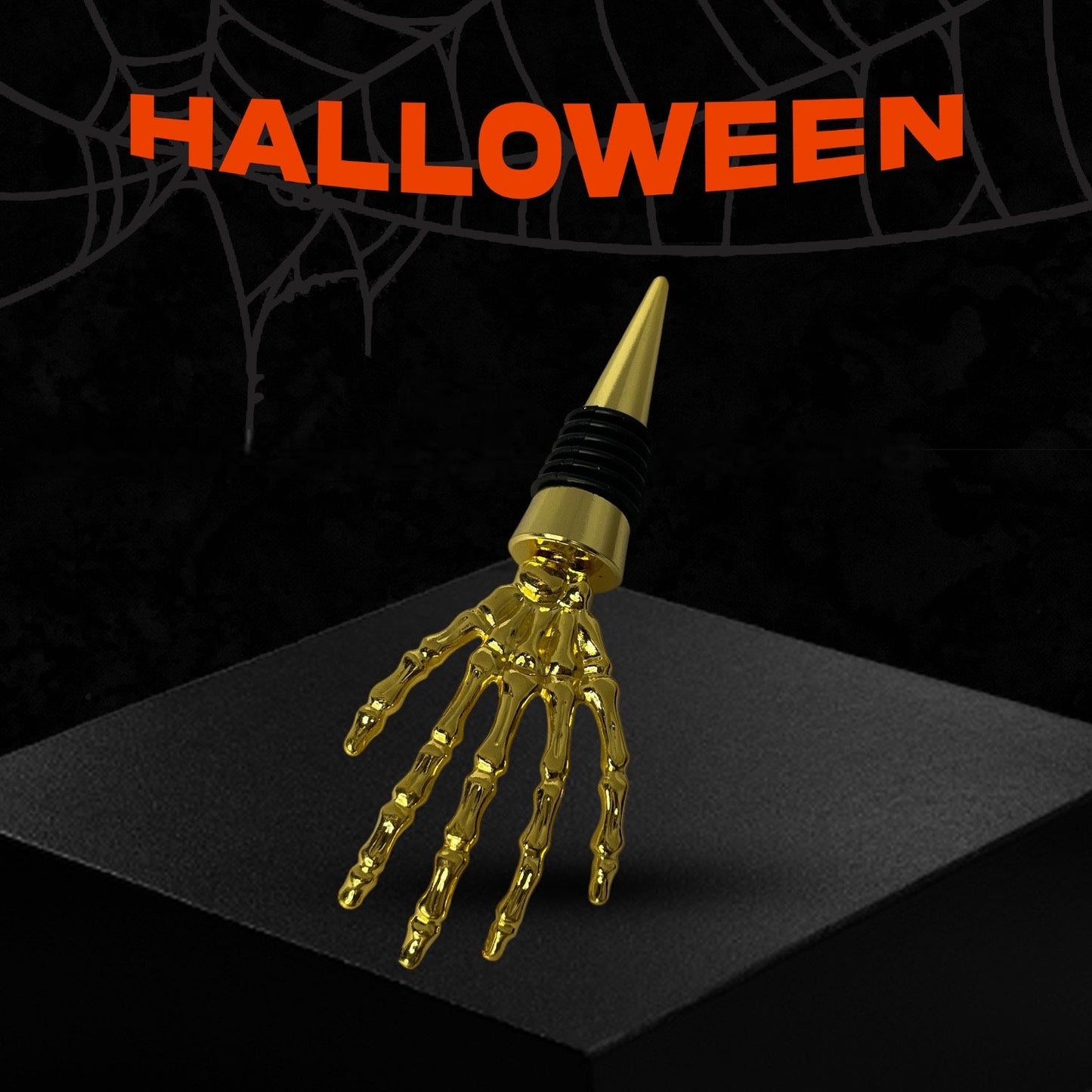 Spooky Skeleton Hand Wine Stopper | Halloween Bottle Metal Stopper | Wine Lover Gift