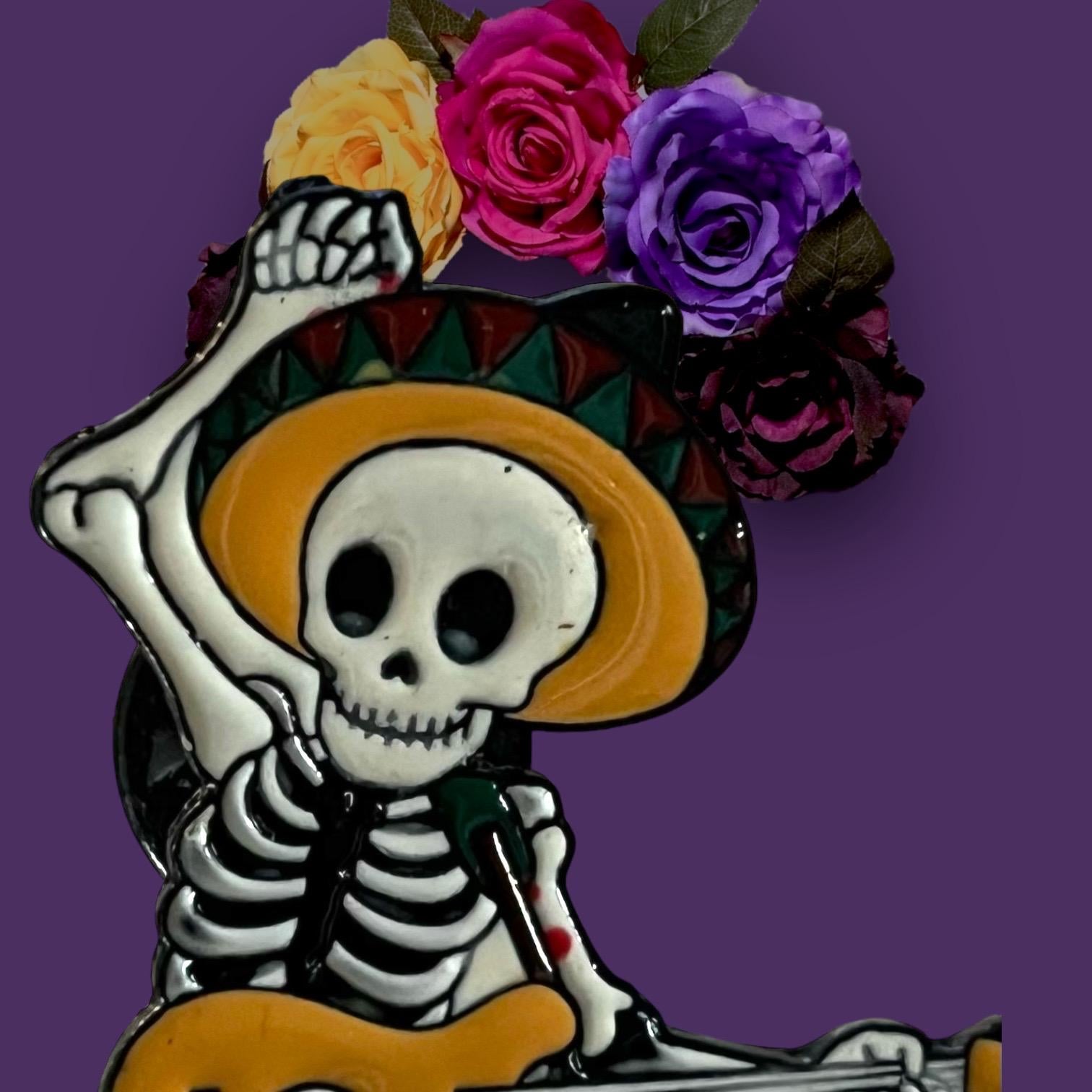 Día de Los Muertos (Day of the Dead) Brooches - Festive Band Series - Enamel Put-on Pins for Backpack