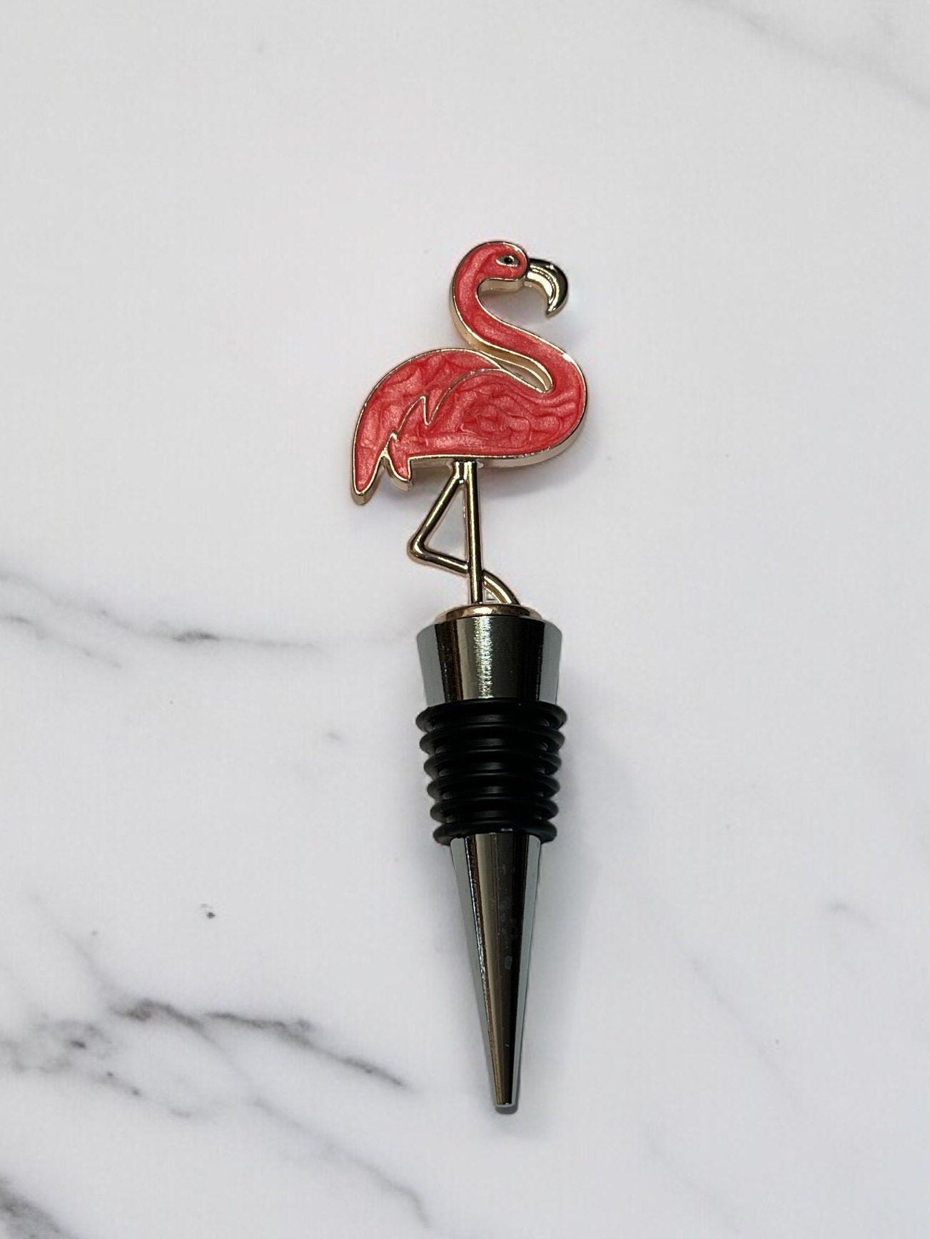 Whimsical Flamingo Bottle Cork - Fun Resin Stopper for Wine Lovers