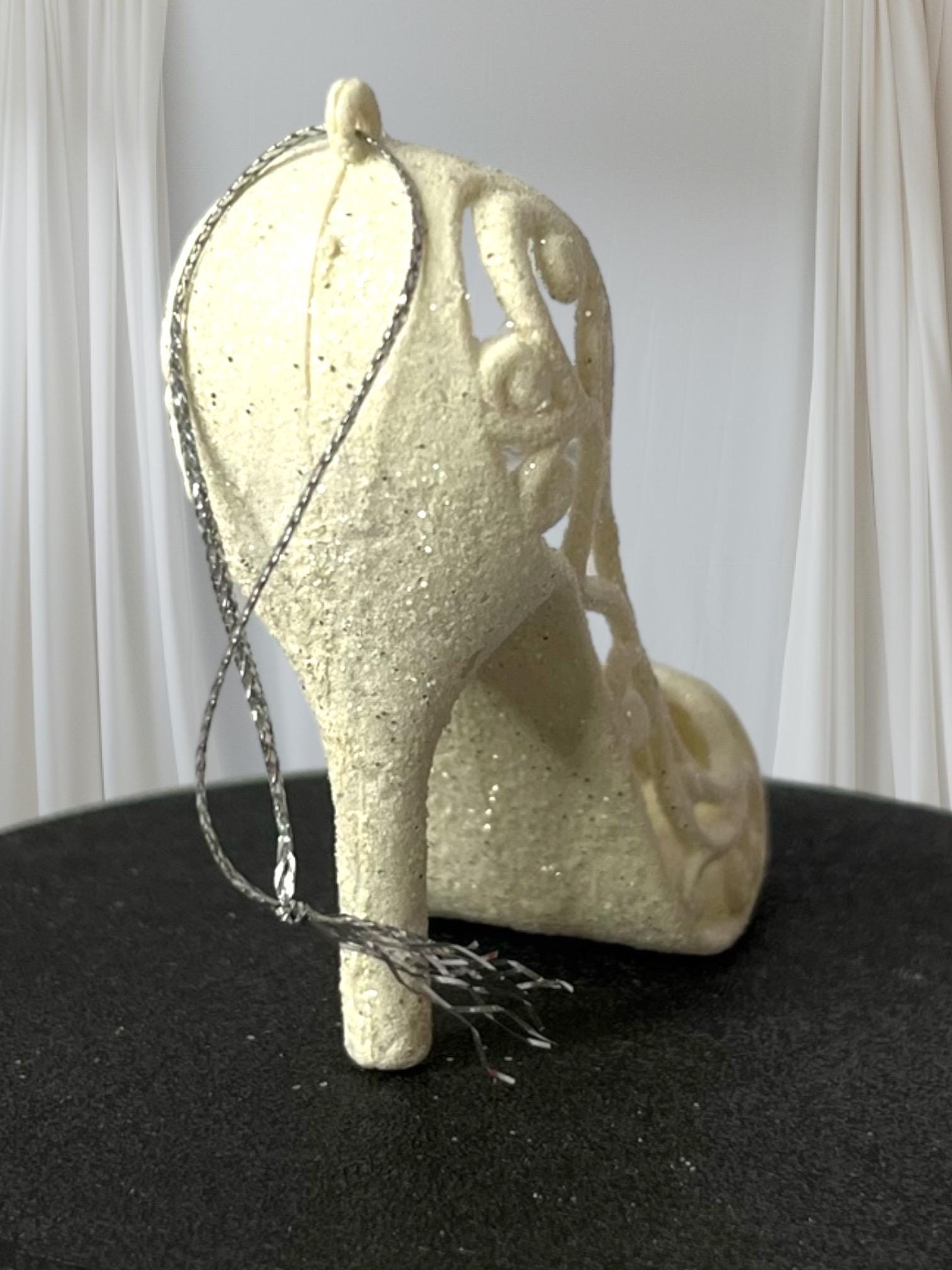 Sparkling Glitter Holiday High Heel: Lightweight Ornament for Holiday or Everyday Decor