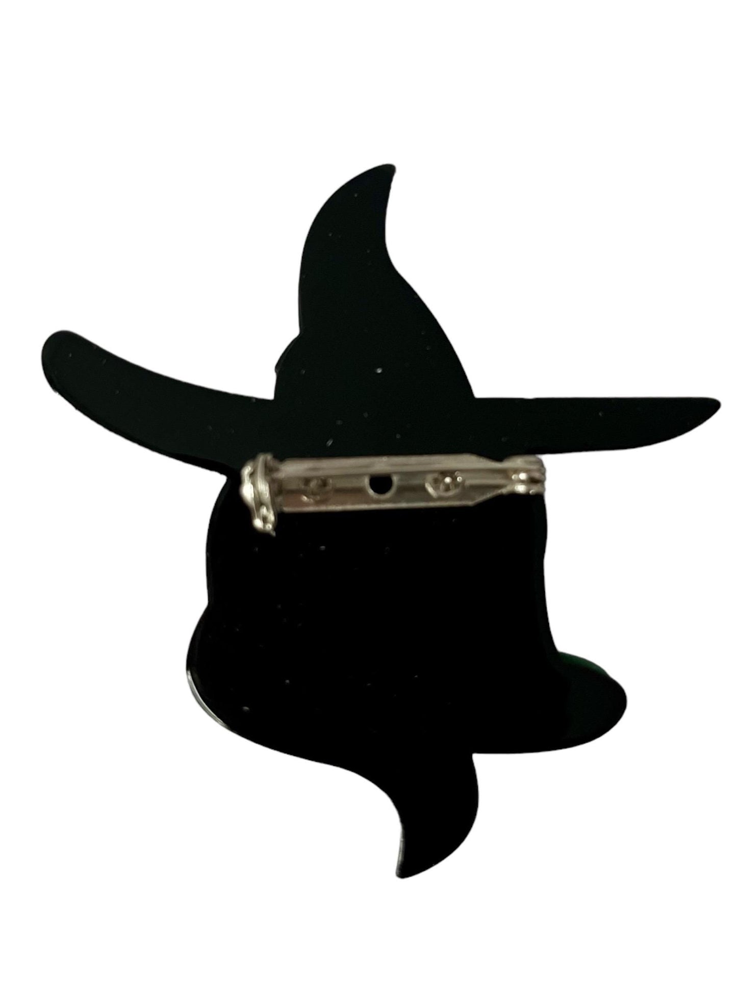 Chic Halloween Pretty Witch With Hat Brooch - Fun Acrylic Fashion Pin