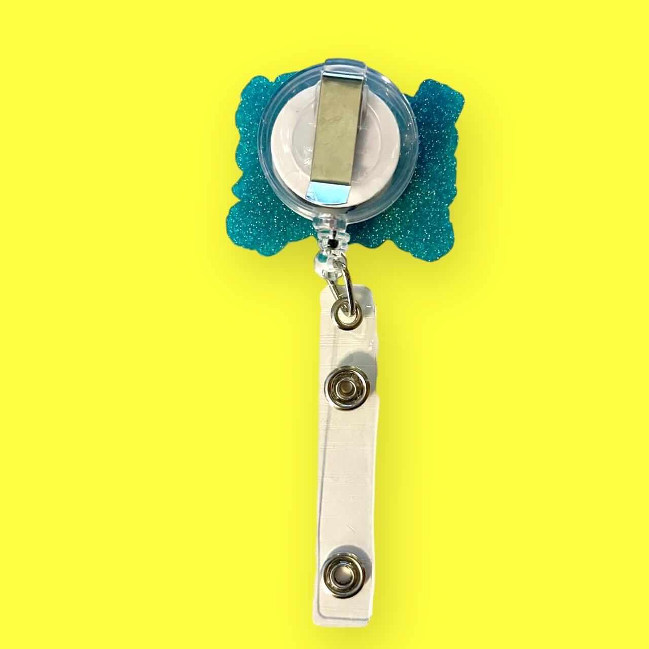 Glitter Scrub Life Badge Retractable Badge Reel for Medical Occupation. Cute Badge Holder Accessory with Alligator Clip