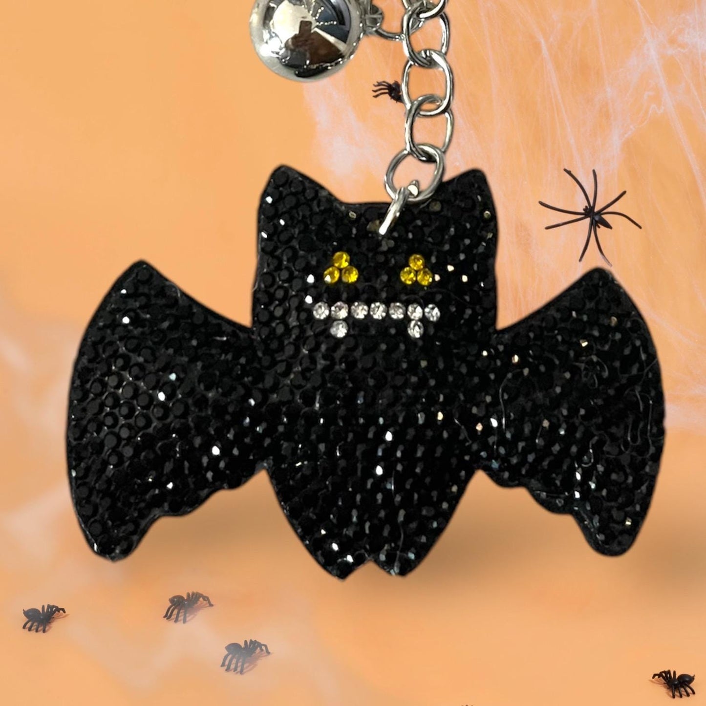 Sparkling Rhinestone Bat Keychain. Add Sparkle to Your Keys!