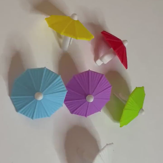 Umbrella Drink Markers for Wine Glasses Adding Fun to Any Party or Get Together Silicone Colorful Beach Drinkware