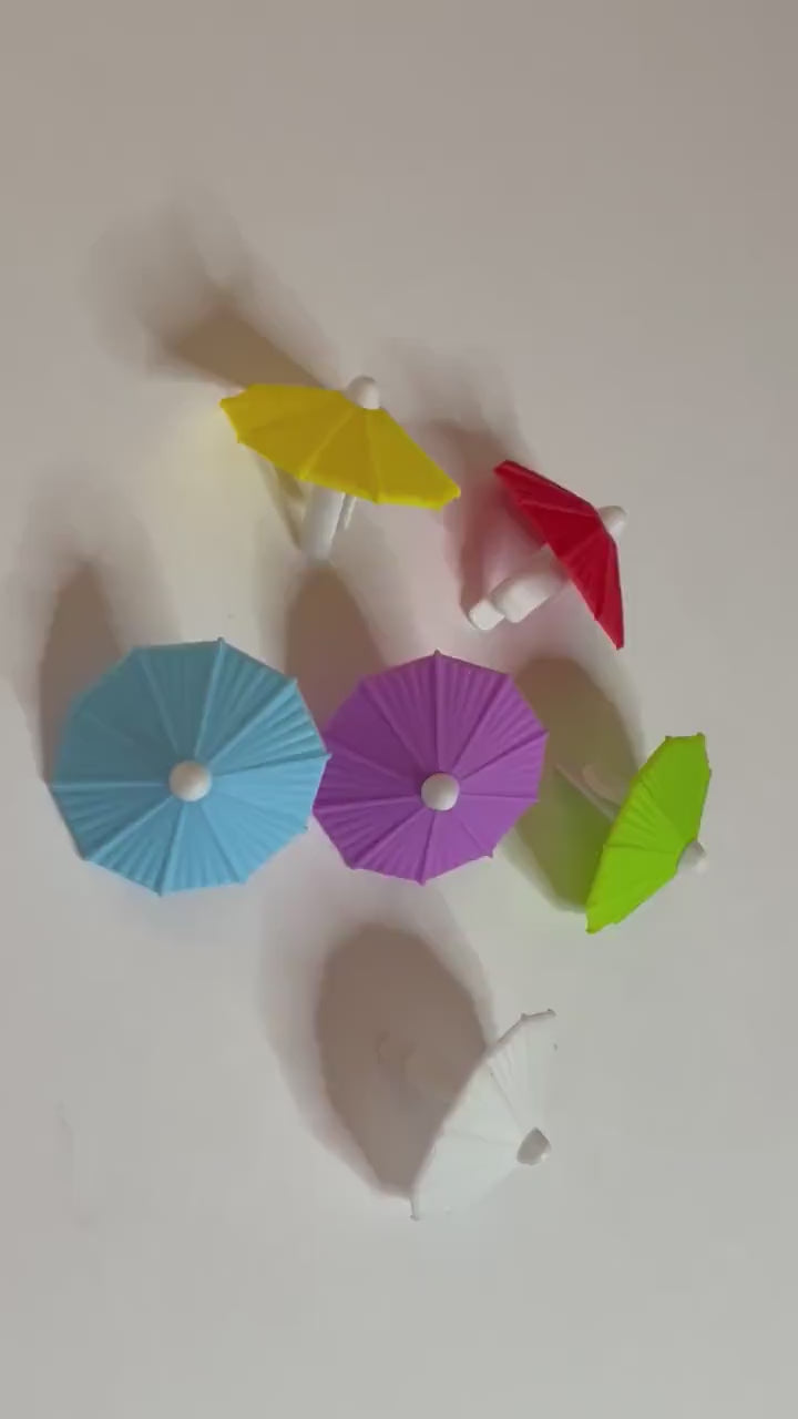 Umbrella Drink Markers for Wine Glasses Adding Fun to Any Party or Get Together Silicone Colorful Beach Drinkware